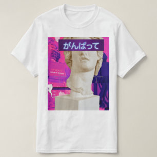 Camiseta de estátua kawai japonesa Vaporwave