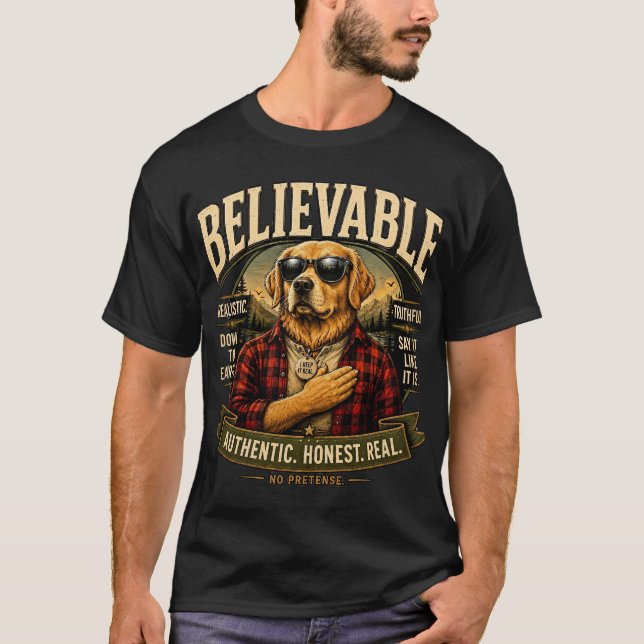 Camiseta de Estilo de Vida Engraçado e Crível (Frente)