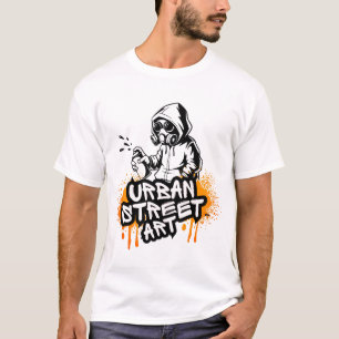 Camiseta de Estilo Grafite Ousado de Arte Urbana d