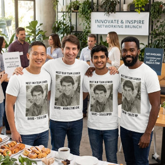 Camiseta de evento de equipe de negócios com foto