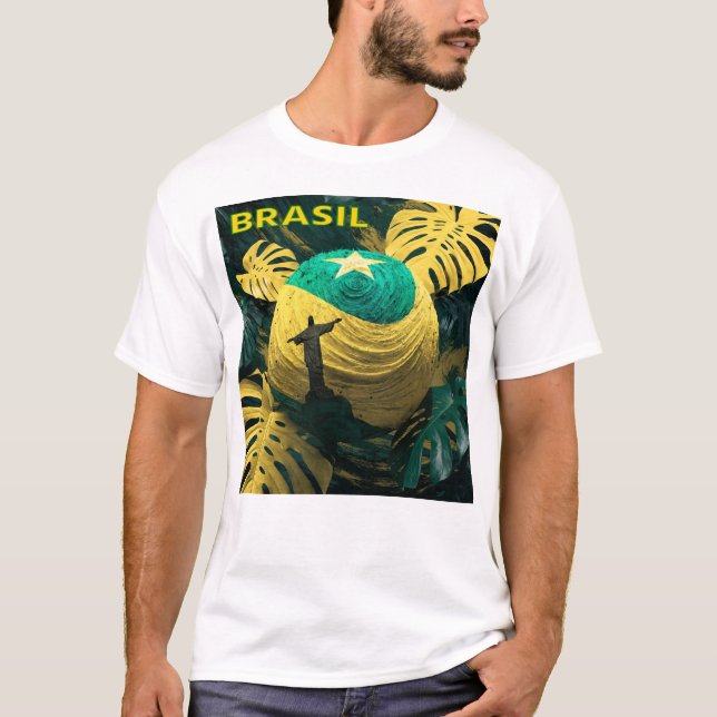 Camiseta de Fã de Futebol Brasil | Orgulho do Fute (Frente)