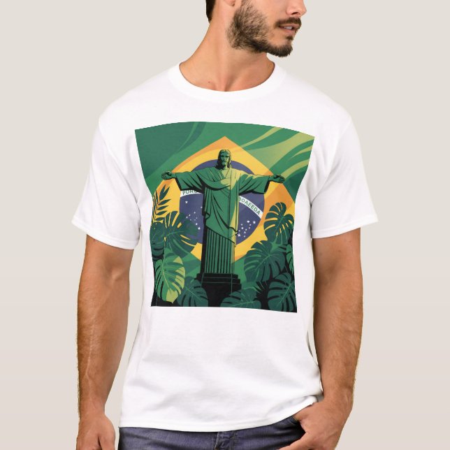 Camiseta de Fã de Futebol Brasil | Orgulho do Fute (Frente)