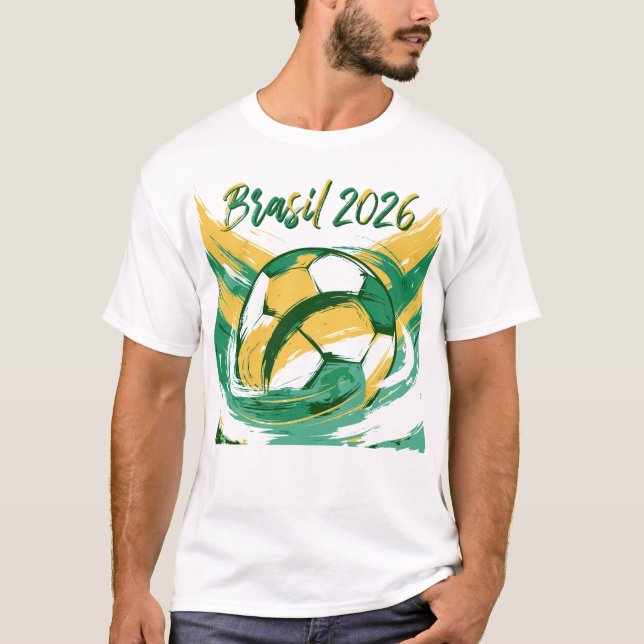 Camiseta de Fã de Futebol Brasil | Orgulho do Fute (Frente)