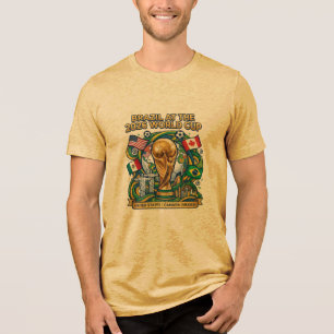 Camiseta de Fã de Futebol do Brasil – Copa do Mund