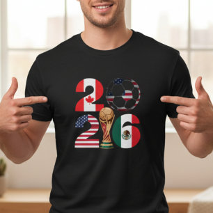Camiseta de Fã de Futebol EUA Canadá México