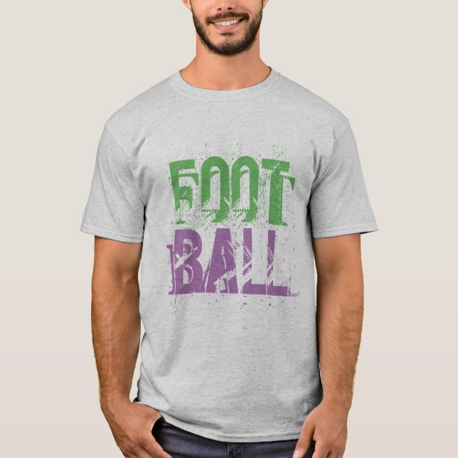 camiseta de fã engraçada de futebol de palavra que (Frente)