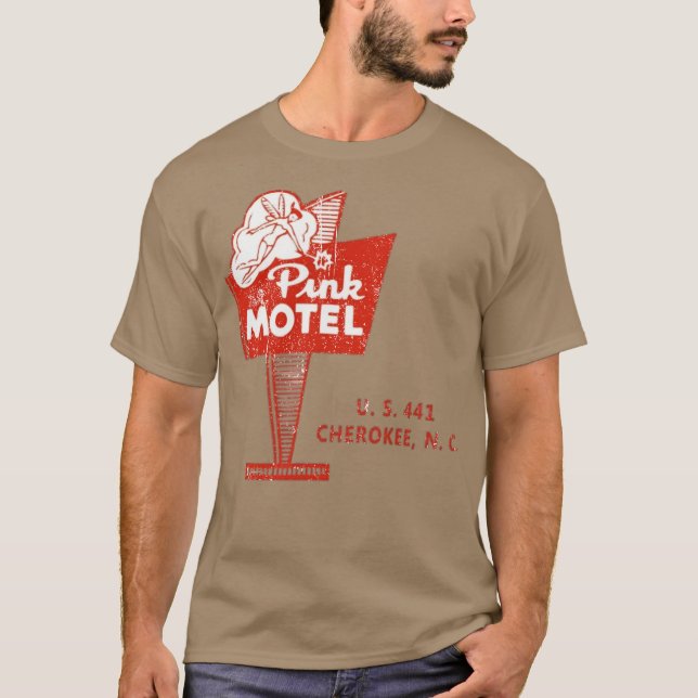 Camiseta de Fada de Motel rosa - Cherokee, NC Retr (Frente)