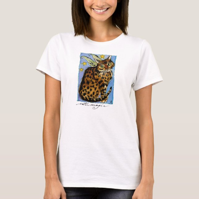 Camiseta de Fada de Ocicat Magic Cat (Frente)