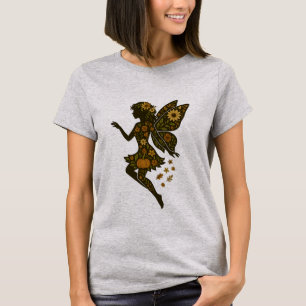Camiseta de Fada de Outono - Abóbora Fairycore Flo