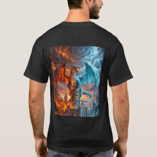 Camiseta de Fantasia de Fogo e Gelo Mitológico par