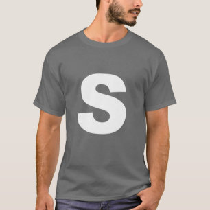 Camiseta de Fantasia de Halloween Esquilo da Letra S Azul a