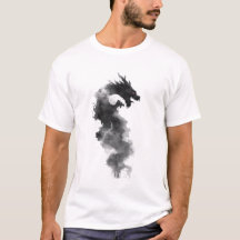 Camiseta de Fantasia do Dragão de Tinta Negra Abst