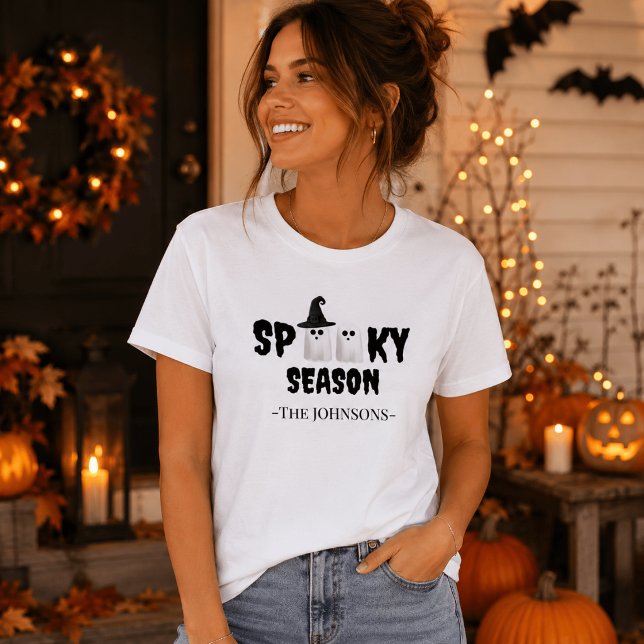 Camiseta de Fantasma da Temporada Assustadora – Ca (Criador carregado)