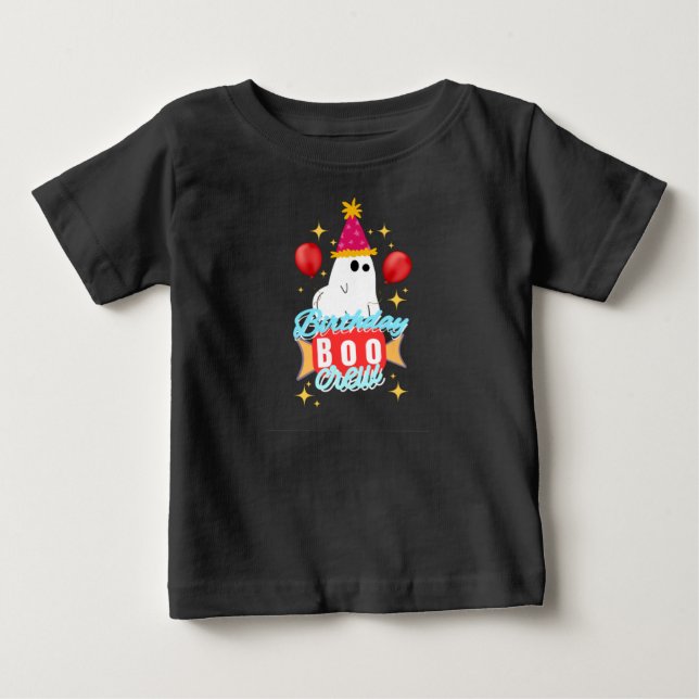 Camiseta de Fantasma da Turma do Boo de Aniversári (Frente)