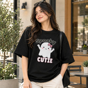 Camiseta de Fantasma Fofinho Assustador - Laço Ros