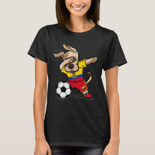 Camiseta de Fãs de Futebol do Equador Dabbing Dog