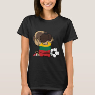 Camiseta de Fãs de Futebol Pug Lituânia Lituano