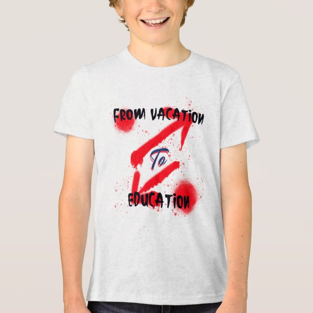 Camiseta De Férias À Escola De Educação Começando (Frente)