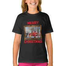 Camiseta de Férias Cena de Natal no Campo 