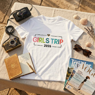 Camiseta de Férias Combinando para Viagem de Garot