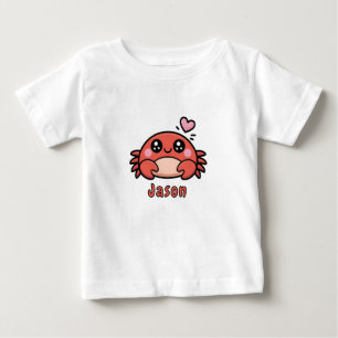 Camiseta de Férias de Verão de Caranguejo Bebê Des