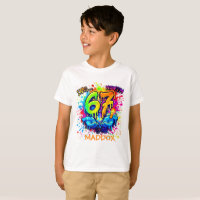 Camiseta de festa de aniversário de seis sete anos