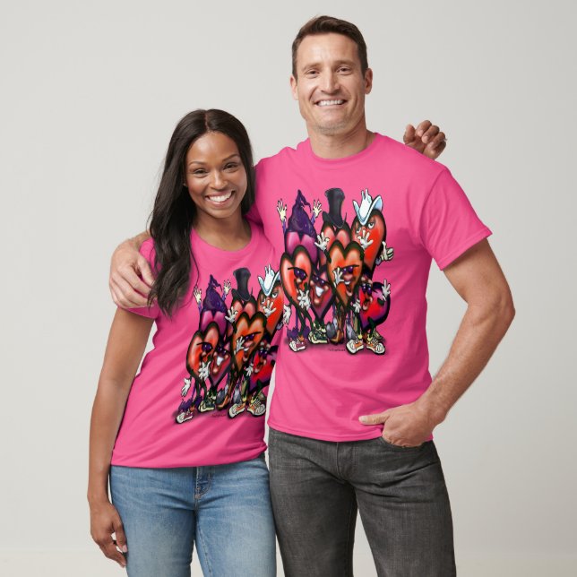 Camiseta de Festa de Corações (Unissex)