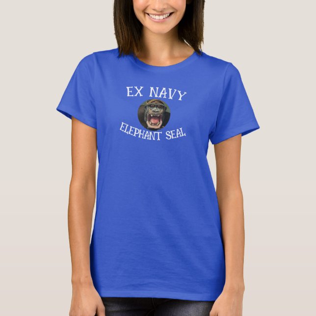 Camiseta de festa de elefante-marinho ex-marinho H (Frente)