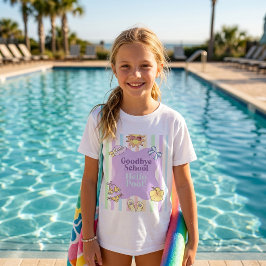 Camiseta de festa de listras de piscina Tchau Esco