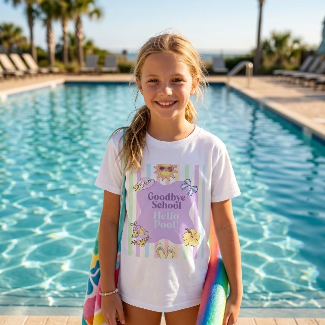 Camiseta de festa de listras de piscina Tchau Esco (Criador carregado)