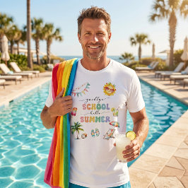 Camiseta de festa de verão Adeus escola Olá