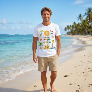 Camiseta de festa de verão Adeus Escola Olá 