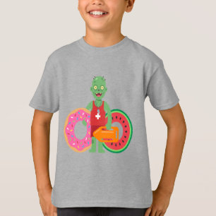 Camiseta de festa na piscina salva-vidas zumbi