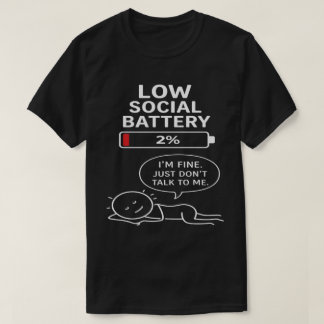 Camiseta de Figura de Palito de Introvertido Engra