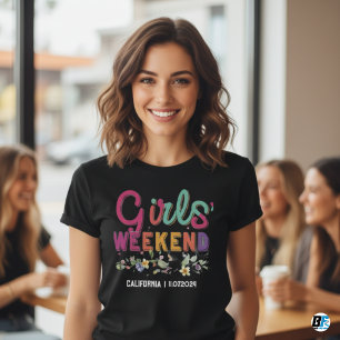 Camiseta de Fim de Semana das Meninas Personalizad