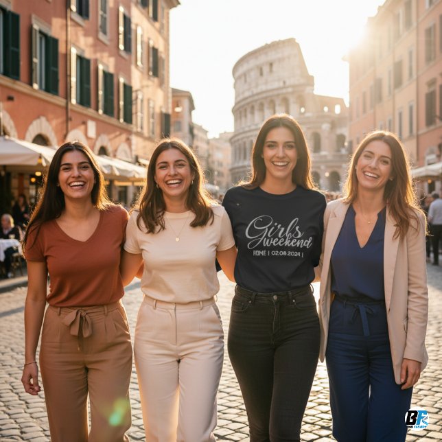 Camiseta de Fim de Semana das Meninas Personalizad (Criador carregado)