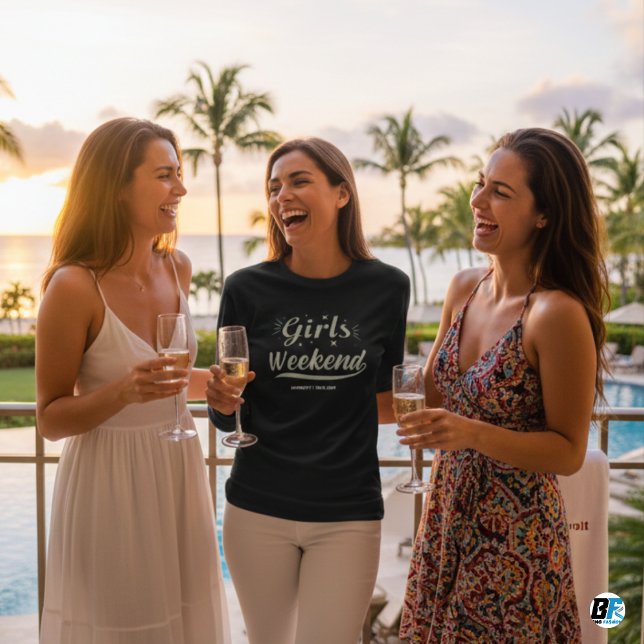 Camiseta de Fim de Semana das Meninas Personalizad (Criador carregado)