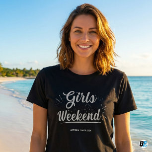 Camiseta de Fim de Semana das Meninas Personalizad