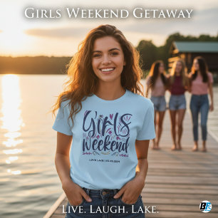 Camiseta de Fim de Semana das Meninas Personalizáv