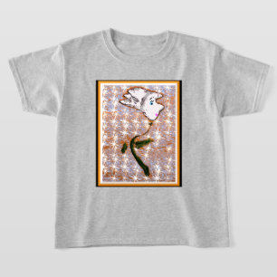 Camiseta de Flor Abstrata para Meninas