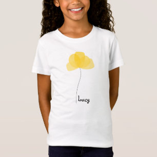Camiseta de flor simples