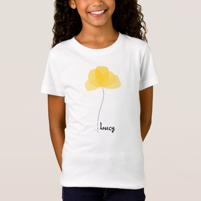 Camiseta de flor simples (Frente)