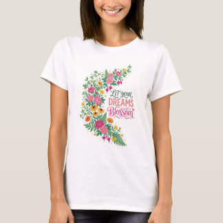 Camiseta de Floral Coroa de Flores 'Deixe Seus Son