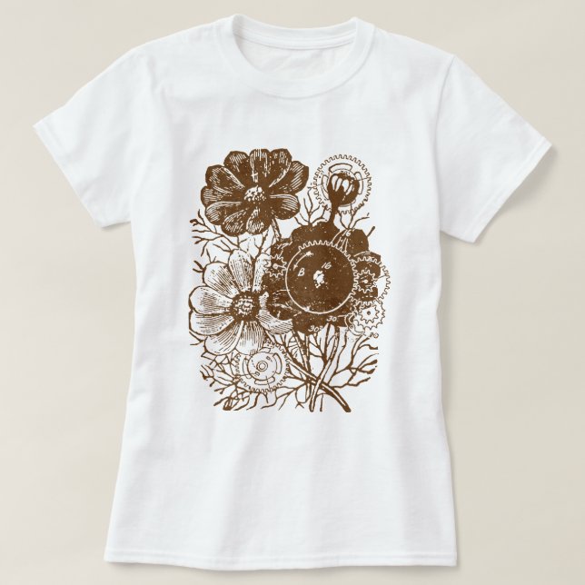 Camiseta De Flores E Ursos (Frente do Design)