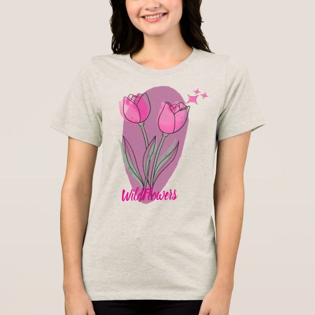 Camiseta de Flores Silvestres ADVcreators Artigo 2 (Frente)