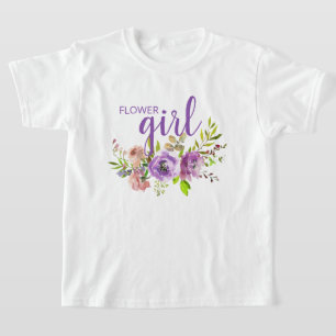 Camiseta De Florista Floral Roxa Casamento