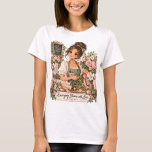 Camiseta de Florista Organizando Flores com Amor