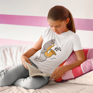 Camiseta de Foca Tocando Saxofone