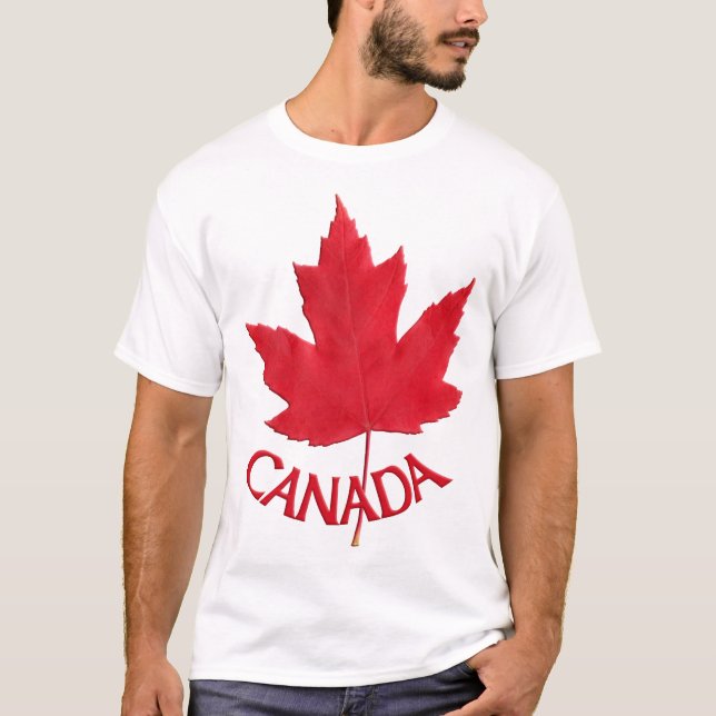 Camiseta de Folha do Canadá Camisa de Souvenir do  (Frente)