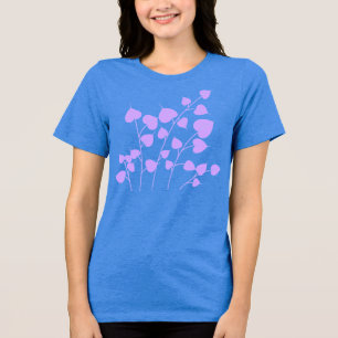 Camiseta de Folhas Florais Elegantes Flor Botâni